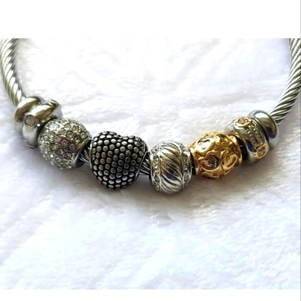 Emma Skye Jewelry Designs 6-Charm Stainless‎ Steel Bracelet
